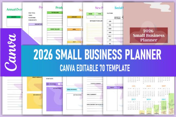 Download 2026 Small Business Planner Canva KDP - Kdp Collection