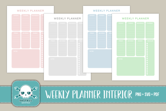 Download Weekly Planner Interior - Planner interior Collection