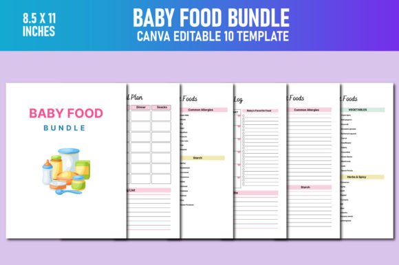 Download Baby Food Bundle Canva KDP Interiors - Kdp Collection