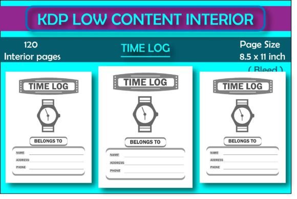 Download Time Log Low Content Interior for KDP - Kdp Collection