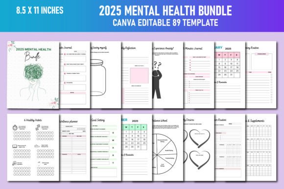 Download 2025 Mental Health Bundle Canva KDP - Kdp Collection