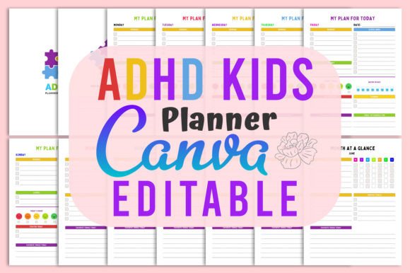 Download ADHD Canva Editable Planner for Kids KDP - Kdp Collection