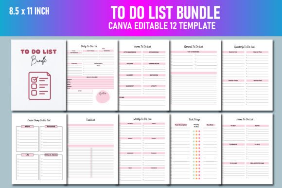 Download To Do List Bundle Canva KDP - Kdp Collection