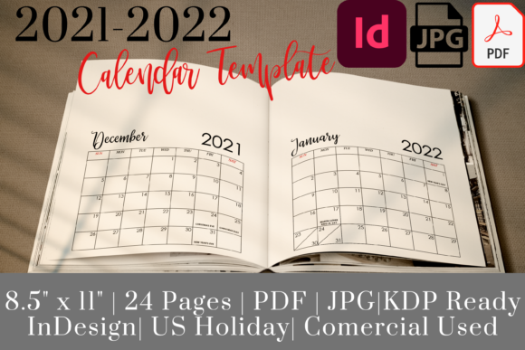 Download 2021-2022 Calendar Template for KDP - Kdp Collection