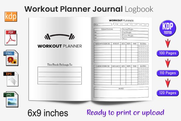 Download Workout Planner Journal Log Book | KDP I - Kdp Collection