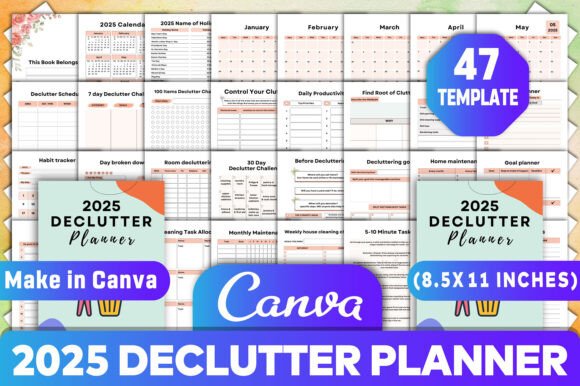 Download 2025 Declutter Planner Canva Kdp - Kdp Collection